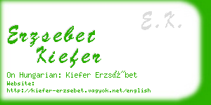 erzsebet kiefer business card